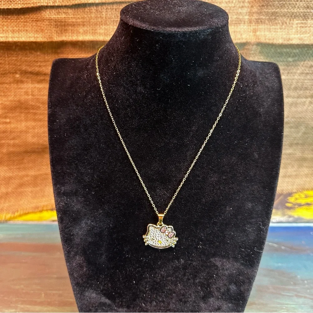 Hello Kitty‎ Y2K Rhinestone Pendant Necklace